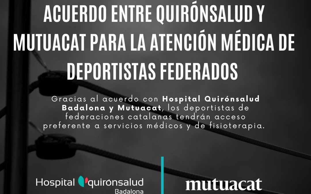 Acuerdo entre Quirónsalud y Mutuacat para la atención médica de deportistas federados